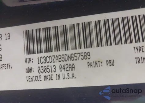 2013 Dodge Avenger Se z USA, uszkodzony, nr VIN 1C3CDZAB9DN657589